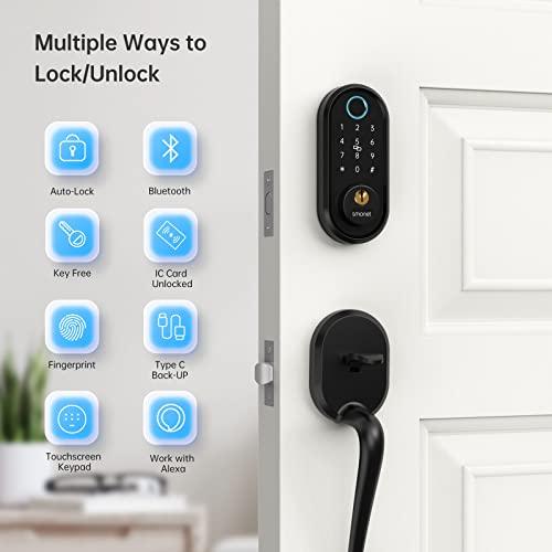 88) Smonet Smart Deadbolt Fingerprint Electronic Deadbolt Door Lock with  Keypad