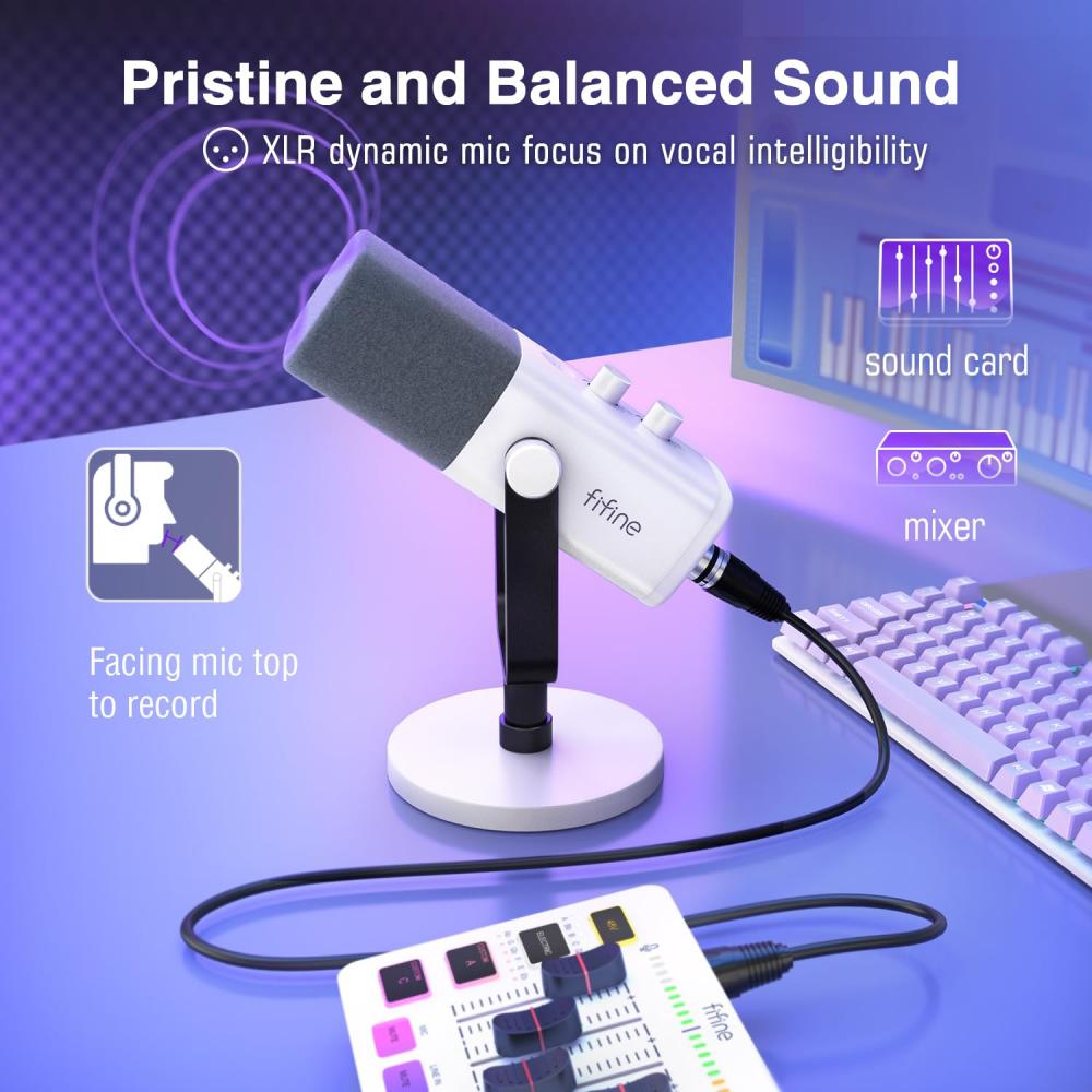 FIFINE Kit de micrófono USB para juegos, computadora de grabación de  transmisión de PC, micrófono RGB para podcasting, canto, , micrófono