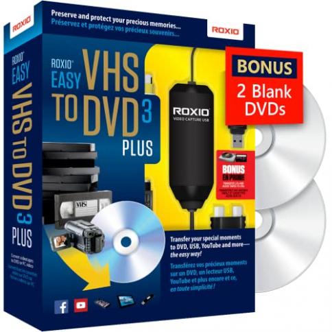 Roxio Easy VHS a DVD 3 Plus  Convertidor de video VHS, Hi8, V8 a