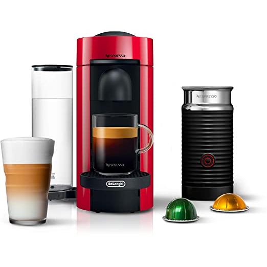 DeLonghi America, Inc ENV135R Nespresso Vertuo Evoluo - Cafetera de café y  expreso, color rojo