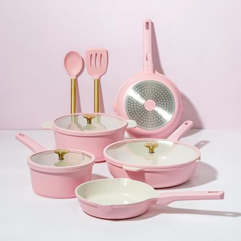 Paris Hilton Stainless Steel Cookware Set with Pink Handles, 10-Piece  RM1770, Deposit RM885 ETA March-April 2024 WhatsApp link in bio 💌