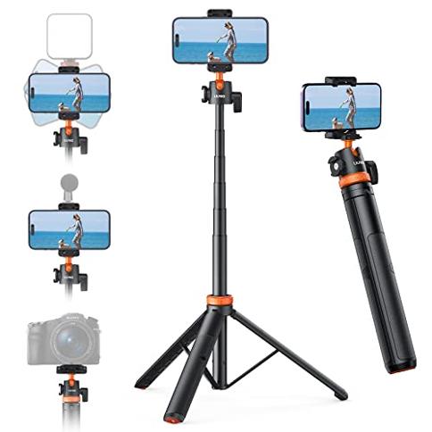 Mini trípode para cámara y teléfono, compatible con cámara de acción GoPro,  iPhone, teléfono celular, cámaras, proyector, con soporte universal para