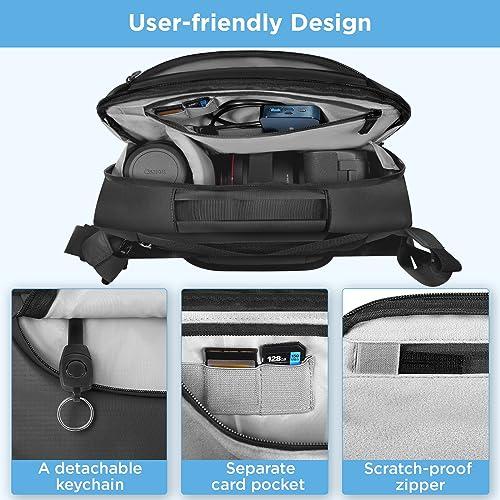 TAAOKA Camera Sling Bag,Waterproof Camera Case with Tripod Holder,DSLR