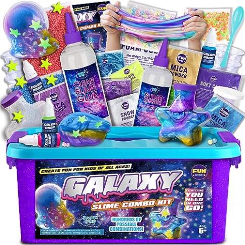Toy Galaxy Slime Kit para niños niñas de 10 a 12 años, FunKidz