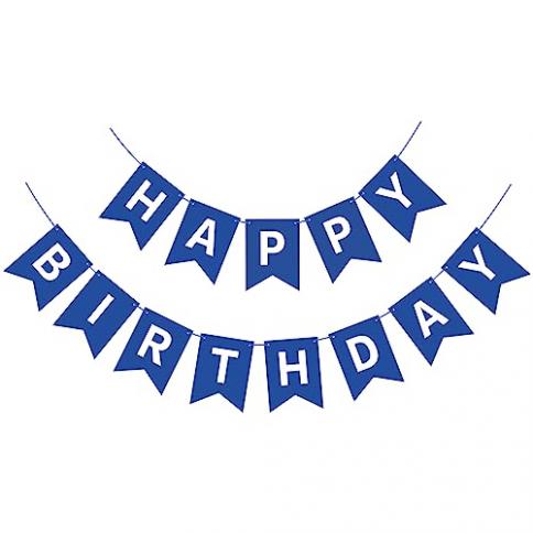 Waenerec Banner de feliz cumpleaños azul marino, banderines de feliz  cumpleaños, guirnalda para hombres, niños, bebés, niños, 1er cumpleaños,  decoraciones para fiestas de té, banderines, suministros para fiestas de  cumpleaños : Precio