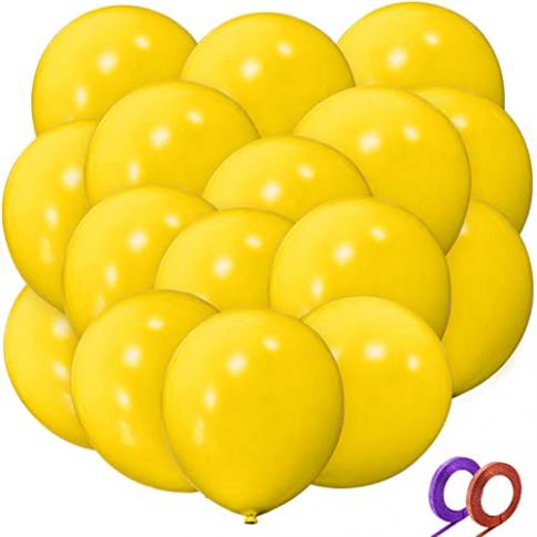 32 globos grandes amarillos de 18 pulgadas, globos redondos de látex grandes  para decoraciones de bodas de cumpleaños. (amarillo) - Color amarillo :  Precio Guatemala