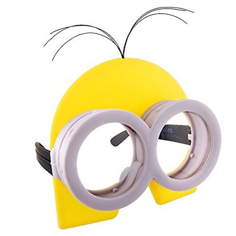 Máscara oficial de gafas Kevin de Sun-Staches Minions, Accesorio de  disfraz, Gafas blancas Máscara de Minion amarilla exclusiva