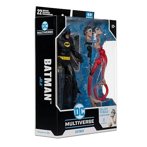 McFarlane Toys - DC Multiverse Aquaman (JLA) 7 Pollici - Action Figure Con Tridente E Base - Include Pezzo Build-A Plastic Man - 5