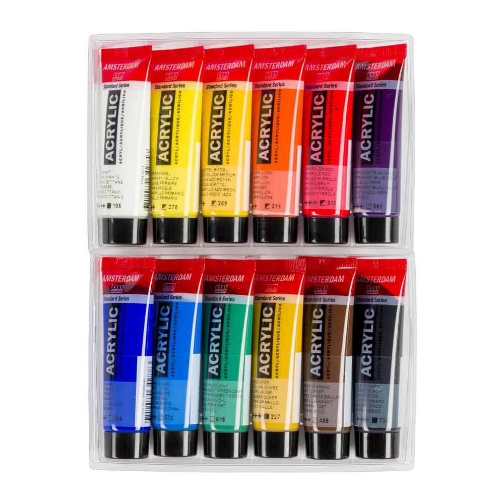 Amsterdam Acrylic Standard Series Paint Set 12x20milliliter Precio