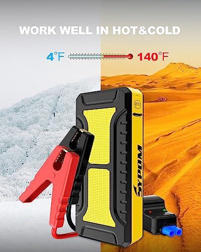 Booster De Batterie Portable 4000A Tyonto - 26800 MAh, Démarre Voitures Essence (jusqu'à 10L) Et Diesel - Sécurité Anti-étincelles, Lampe Torche, Ports USB/Type-C