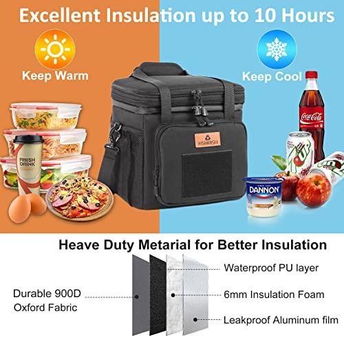 HSHRISH Lunch Box for Men, Women Double Deck Heavy Duty Large Insulated  Tactical Lunch Bag Durable Cooler Bag With Shoulder Strap for Adults Work  Picnic Road Trip (Grey,15L ) - Yahoo Shopping