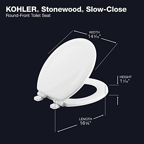 KOHLER Stonewood® QuietClose™ Roundfront, SlowClose, Wood, White