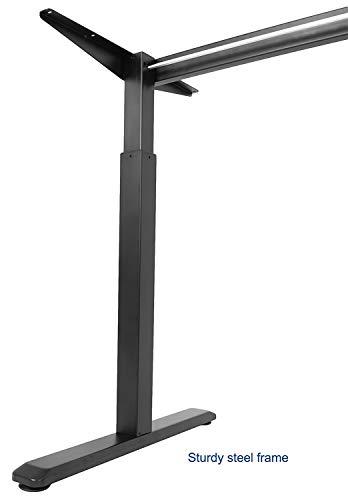 VIVO Black Manual Height Adjustable Stand Up Desk Frame with Hand Crank System, Ergonomic