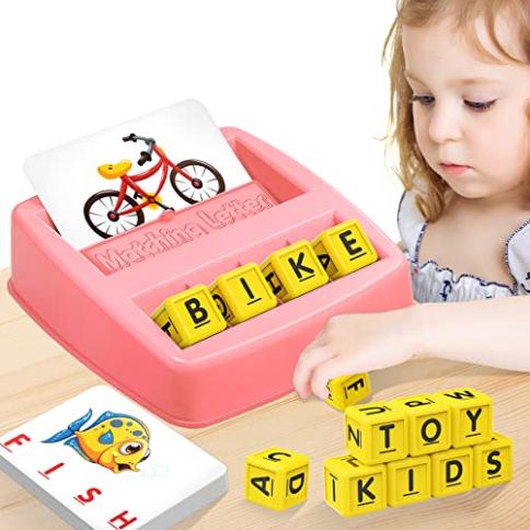 NARRIO Juguetes educativos para niñas de 3 4 5 años, juegos de ortografía  de letras a