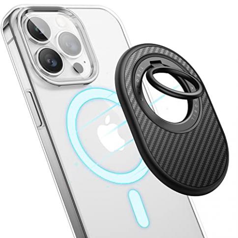 2023 Newest] andobil Easyfly Magnetic Phone Grip [Strongest Magnet Power]  Gym Cell Phone Finger Ring Holder Compatible with MagSafe iPhone 14 Pro Max  14 13 12, Rotate Kickstand, Carbon Fiber Design : Precio Guatemala