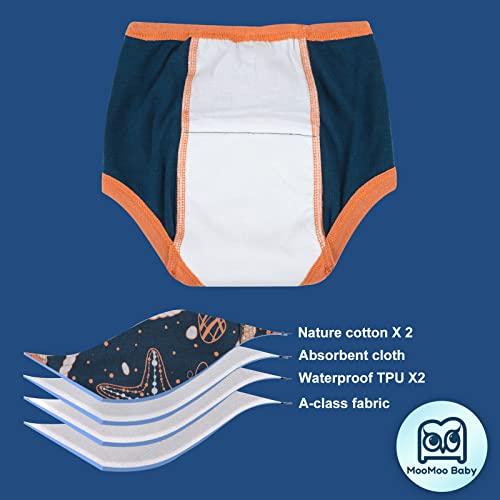 MooMoo Baby 8 paquetes de pantalones de entrenamiento para ir al baño ropa  interior de entrenamiento absorbente de algodón para niños pequeños 7T :  Precio Guatemala