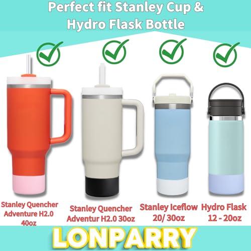 Protective Silicone Boot For Stanley Quencher H2.0 40 Oz & Iceflow Flip 20 Oz  30 Oz And Hydroflask 12-24 Oz, Anti-slip Bottle Bottom Sleeve Cover