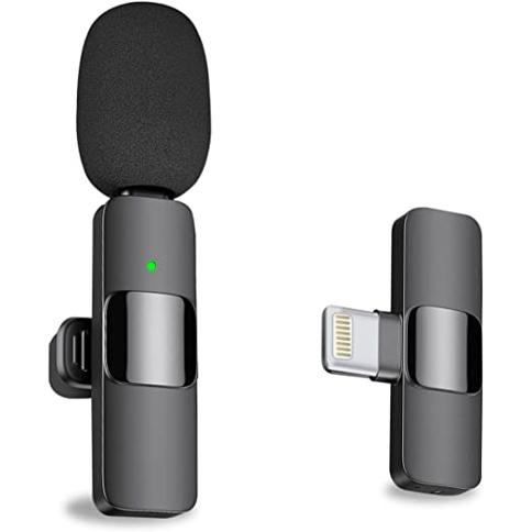  SMEIWANR Lavalier Micrófono inalámbrico, micrófono de solapa  inalámbrico de doble clip para iPhone DSLR teléfono Android, sistema de  micrófono Lav para grabación de video (micrófonos Lav con conector 3 en 1) 