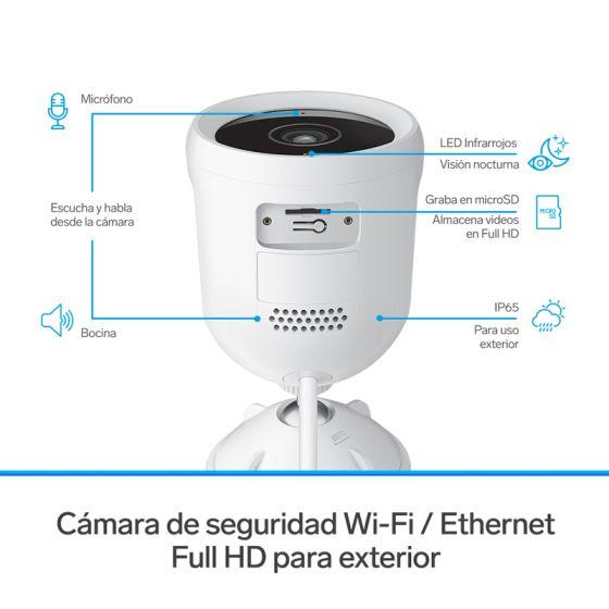 Cámara De Seguridad Steren WiFi con Full HD Fija Para