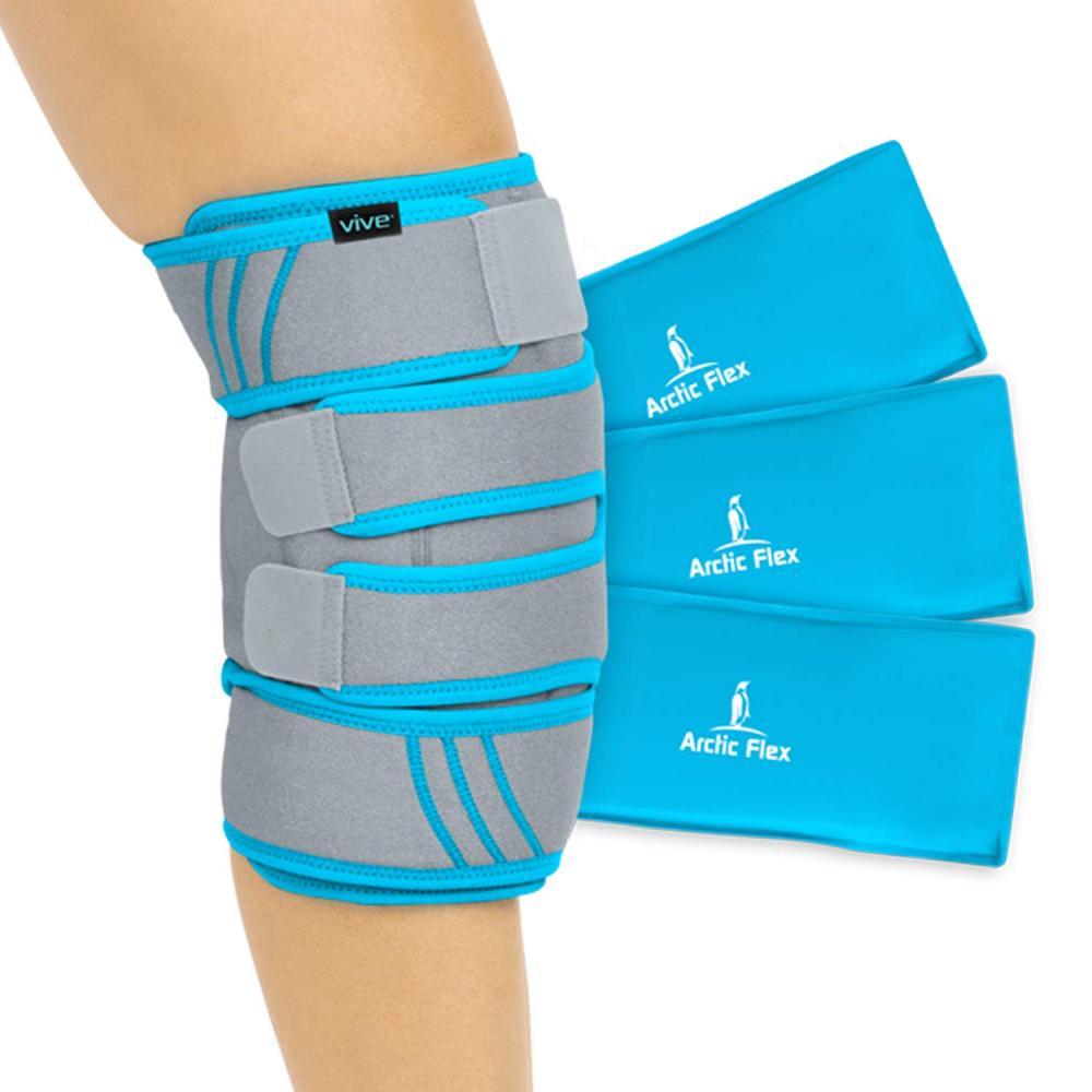 Bolsa de hielo para aliviar el dolor de rodilla, Envoltura de hielo L  reutilizable para lesiones en las piernas, , Reemplazo de rodilla, Terapia  de compresión