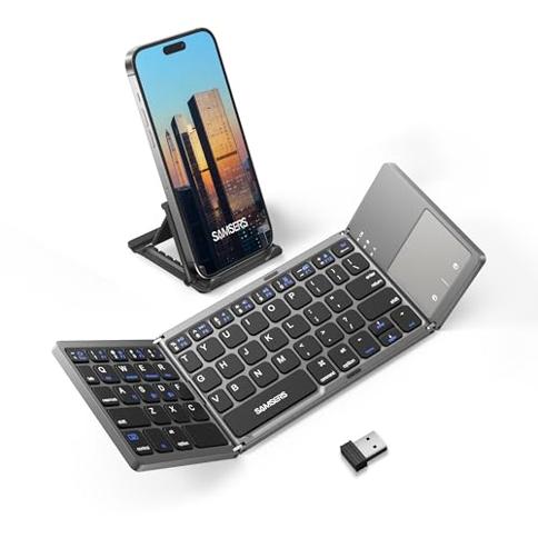 Samsers Foldable Bluetooth Keyboard With Touchpad Portable, 55% OFF