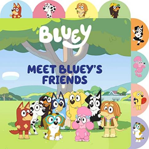 Conoce a los amigos de Bluey: un libro de cartón con pestañas
