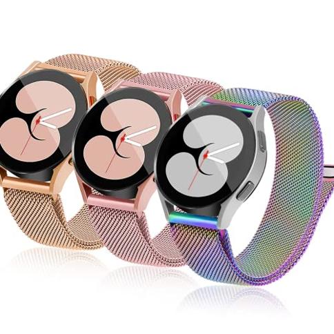 Correa suave milanesa para Samsung Watch 6/5/4, 20 mm, transpirable y  cómoda, compatible con