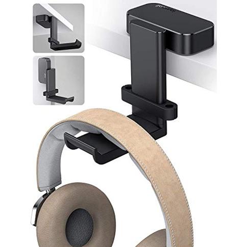 Lamicall Headphone Stand, 360 Degree Rotation Sticky Headset Hanger with  Cable Organizer