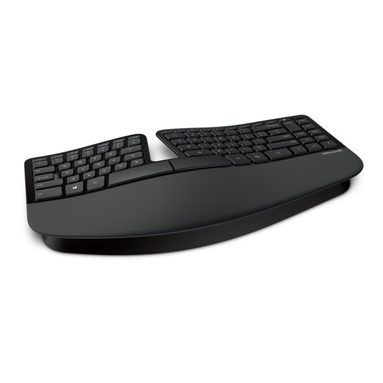 PEIOUS Teclado ergonómico, teclado Bluetooth, multidispositivo, recargable,  con diseño de teclado dividido y reposamuñecas, teclado inalámbrico USB