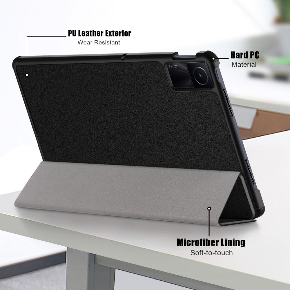 Funda para Xiaomi Redmi Pad SE de 11 pulgadas, ultrafina y ligera,  poliuretano de calidad, resistente a los arañazos, color negro