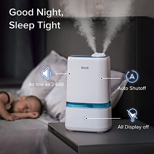 Humidificador de Silencioso para Bebes, 4L Humidificador de Aromas con 4  Modos de Niebla hasta 48 Horas, 28 db & BPA FREE para Dormitorio, Oficina,  Viajes : : Bebé