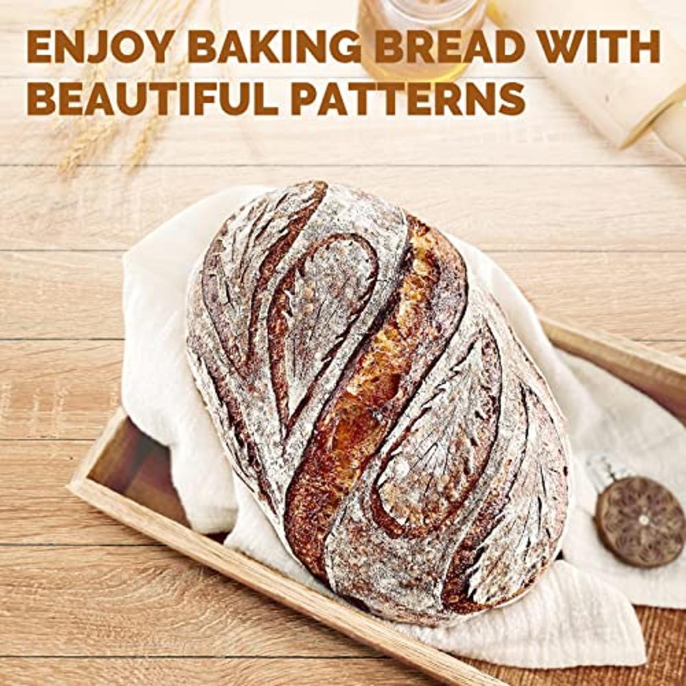 MaMix Banneton Bread Proofing Basket Set of 2, Silicone Sourdough Bread  Baking Supplies, 9 inch Round & 10 Oval Sourdough Starter Kit Includes