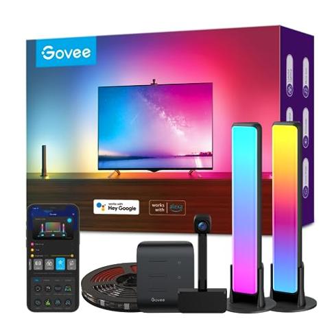 Govee DreamView T1 WiFi Rétroéclairage TV LED avec caméra, bande LED RGBIC, pour  TV et
