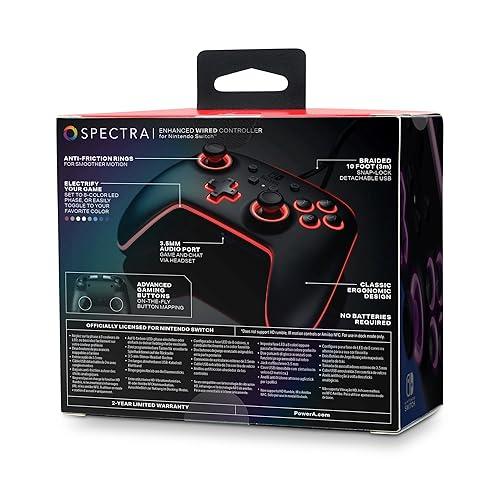PowerA Enhanced Nintendo Switch Controller Wired Spectra, 8 Colors