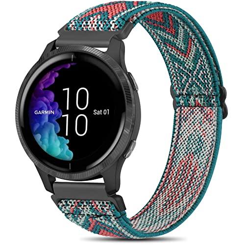 Correas elásticas compatibles con Samsung Galaxy Watch 3 de 41 mm/Galaxy  Watch Active/Active 2, 20 mm de velcro elástico ajustable, correa de  pulsera