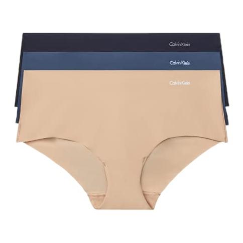 Calvin Klein Womens Invisibles Seamless Hipster Panties, 3 Pack,  Speakeasy/Light Caramel/Black, Small : Precio Costa Rica