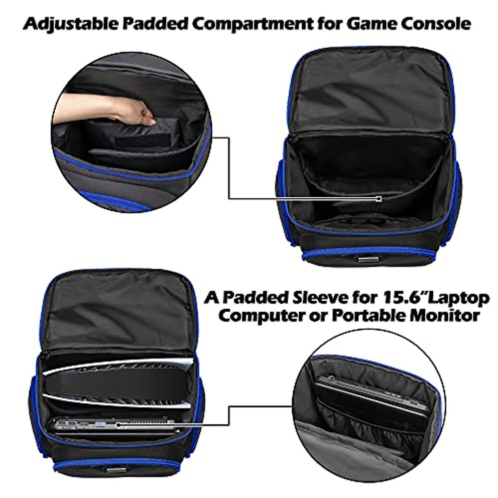 Mochila Para Ps5/ps4/xbox Para Laptop De 15.6 Y Accesorios