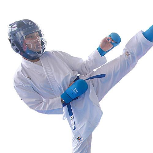 Wesing WKF Sparring Karate Gloves with Thumb Protection Blue Red