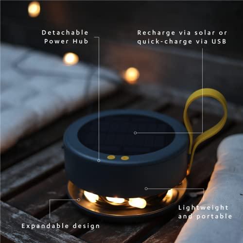 MPOWERD Luci Solar String Lights + Power Hub White 44 Detachable 44
