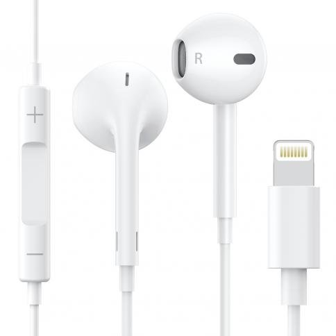 Auriculares para iPhone, auriculares Lightning con cable para iPhone 13,  14, 12 Pro Max, con certificación MFi Lightning con micrófono y control de