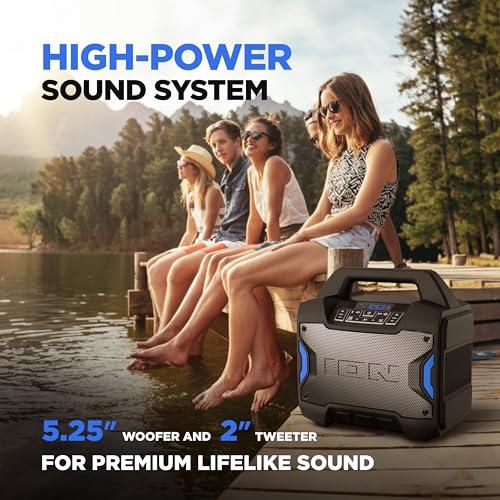 ION Audio Tailgater Tough Bluetooth 5.3 Wireless Speaker - 65W, IPX5 Weatherproof, Black (Open Box)