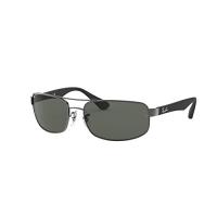  Ray-Ban Gafas de sol rectangulares de metal RB3498 para hombre  : Ropa, Zapatos y Joyería