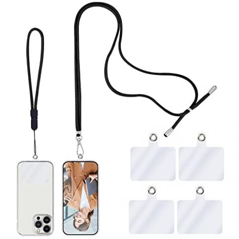 Cordón universal para teléfono celular, con correa ajustable de nailon para  el cuello, compatible con la mayoría de las fundas de teléfonos