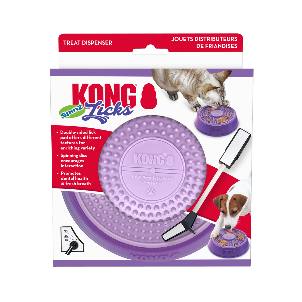 KONG C BANDEJA LAME SPINZ -LICK SMALL KONG  x 1 