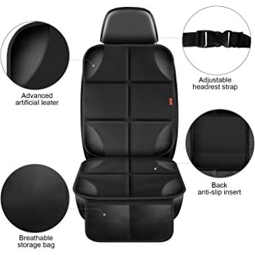  Protector para asiento de automóvil, con amplios bolsillos de  malla y hecho de tela 600D impermeable y durable, protege la tapicería de  cuero y de la silla de bebés, 2 unidades