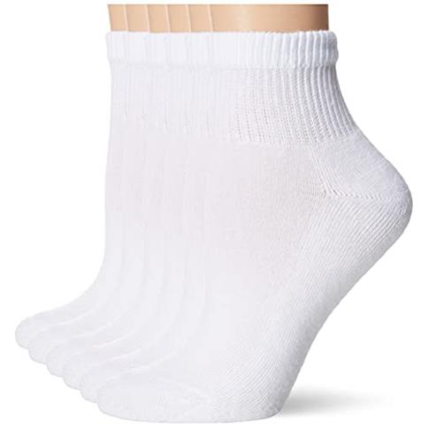 Calcetines tobilleros con costura para mujer Hanes Ultimate Comfort,  paquete de 6, tamaño 5, color blanco : Precio Guatemala