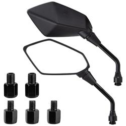 CICMOD Motorcycle Rear View Side Mirrors with M8 M10 Threaded Bolts for Motorcycle, Scooter, ATV, Dirt Bike, Cruiser