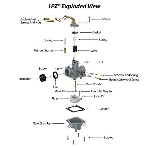 1PZ P50SE1 Carburetor Air Filter Fuel Filter Throttle Choke Cable