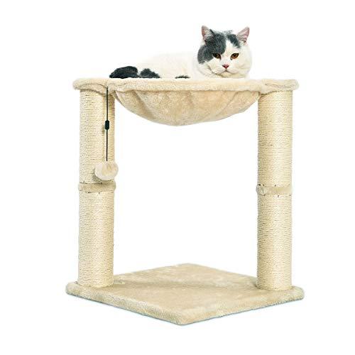 Amazon Basics Cat Tower con hamaca y postes rascadores para gatos de