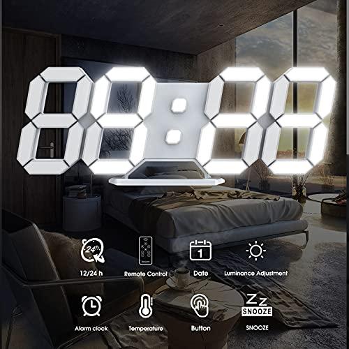 Reloj De Pared Digital 3d Led/Relojes De Decoración De Luz Nocturna De  Diseño Moderno/Mesa De Escritorio Del Hogar